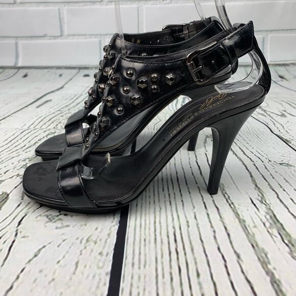 Donald Pliner Nekita Sandal Black Patent Size 6 M - Picture 3 of 8